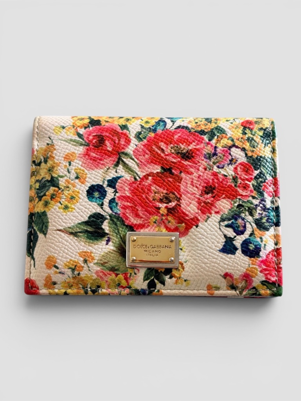 Dolce & Gabbana Floral Print Compact Wallet